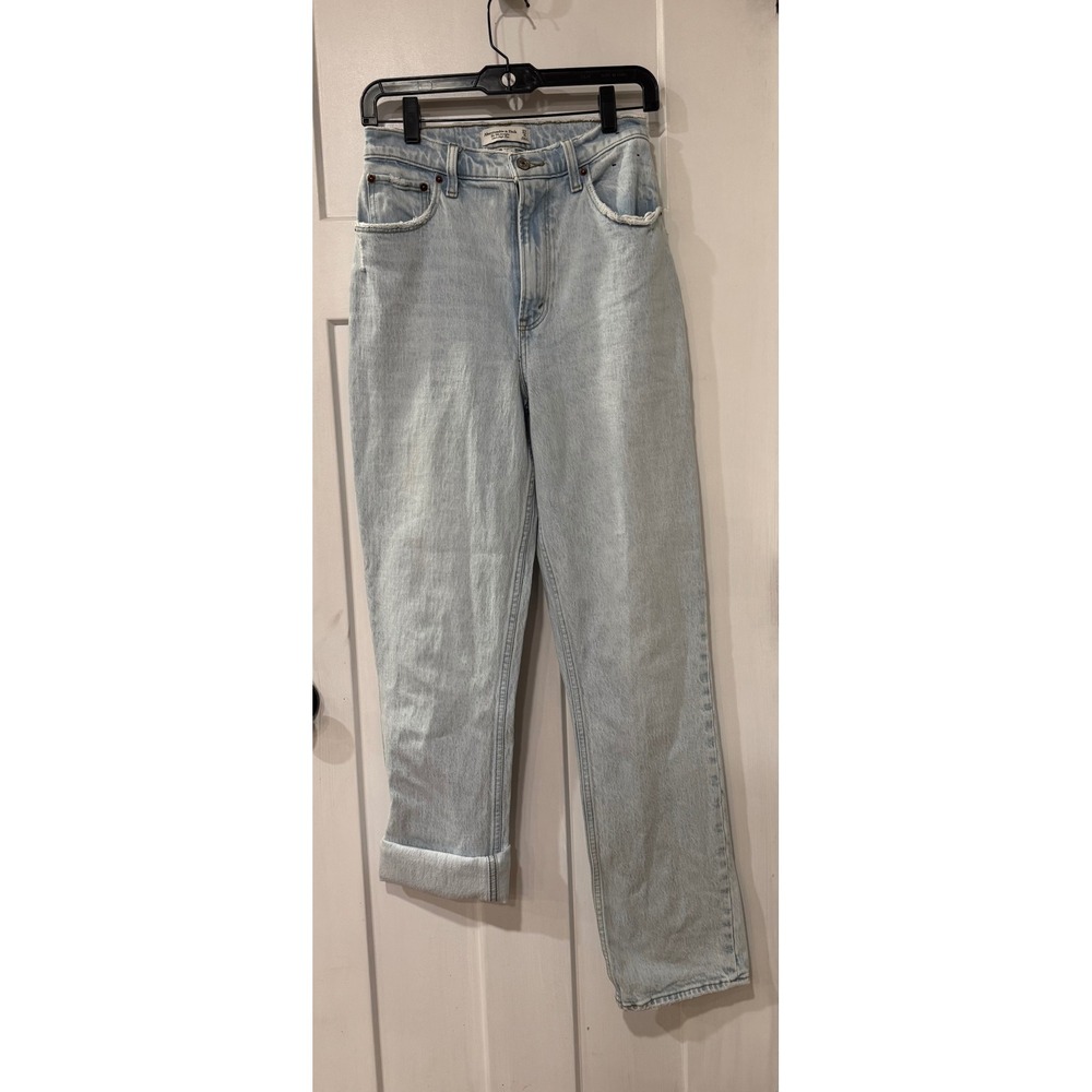 Abercrombie &‎ Fitch Curve Love 90s Straight  High Rise Carpenter Jeans 27 4L